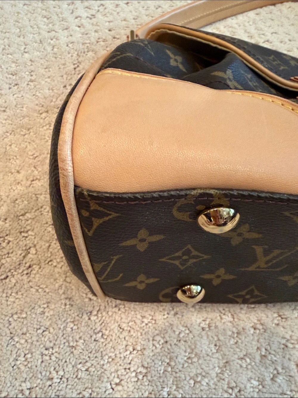 Louis Vuitton Beverly Monogram Shoulder Bag in Brown and Tan with Gold Hardware - Picture 4 of 15